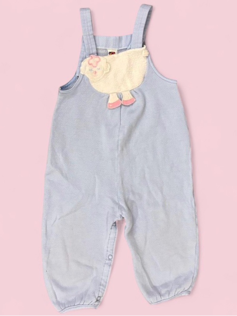 Vintage Carter’s Baby Blue Lamb Overalls 24M Made in USA